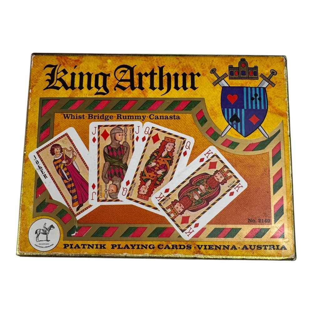 Piatnik King Arthur Vintage Playing Cards Double Deck Vienna Austria No‎ 2140